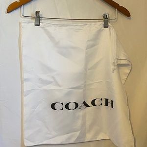 Drawstring, White with black lettering COACH bags